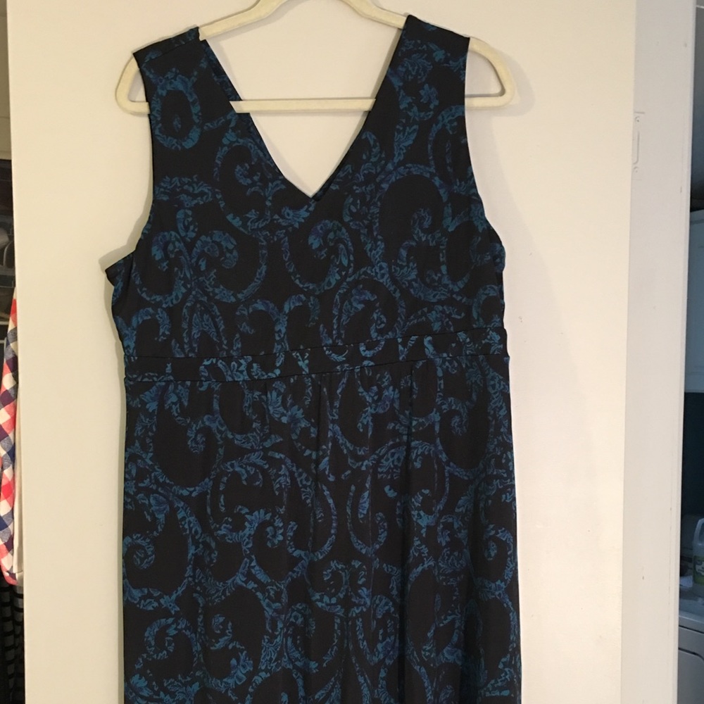 Black and teal Soma dress
